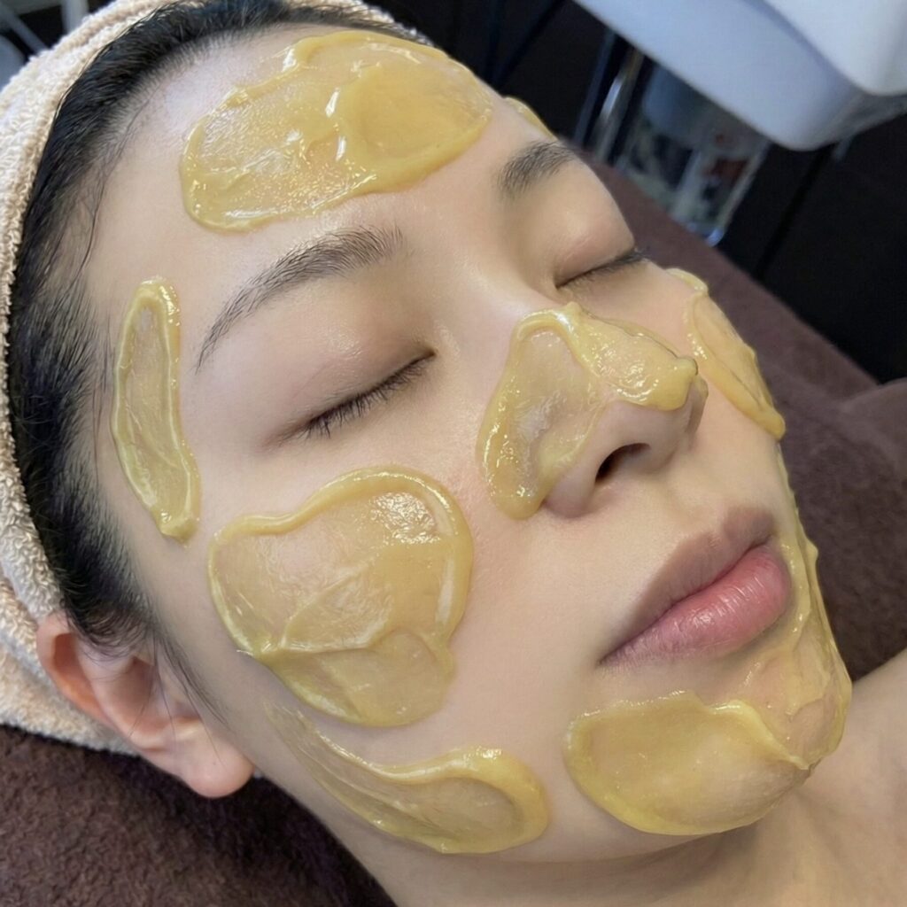 松ヤニパック施術風景