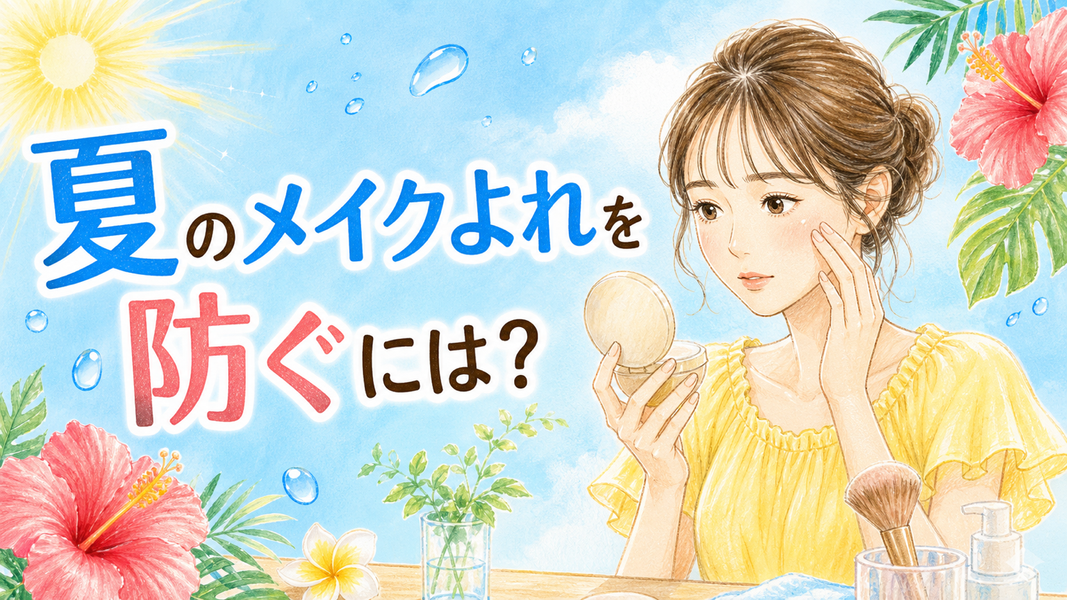 夏のメイクよれを防ぐための皮脂対策と水膜ケア